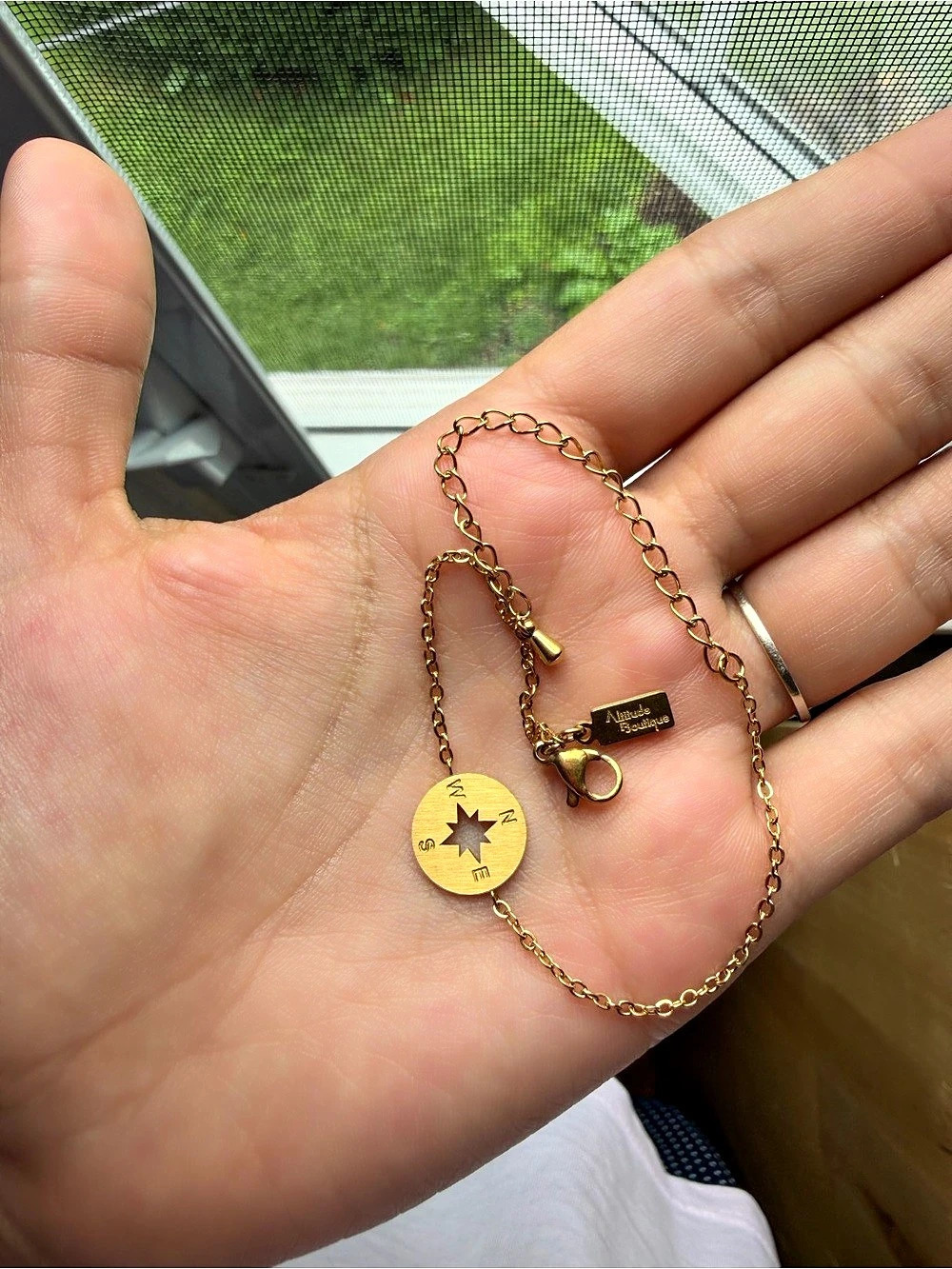Gold Compass Bracelet